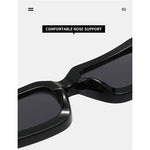 Oversized thick frame square sunglasses — lifestyle shot 02