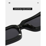 Oversized thick frame square sunglasses — lifestyle shot 02