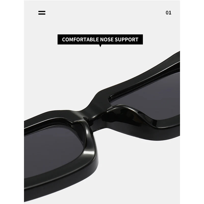 Oversized thick frame square sunglasses — lifestyle shot 02