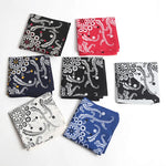 Paisley bandana worn as a head wrap