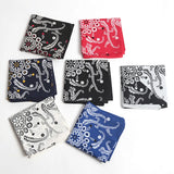 Paisley bandana worn as a head wrap