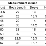 Size chart for Grey Patchwork Crewneck Sweatshirt