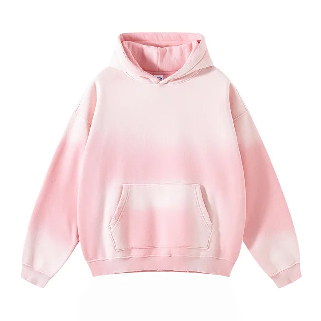 Gradient Dip-Dye Streetwear Hoodie