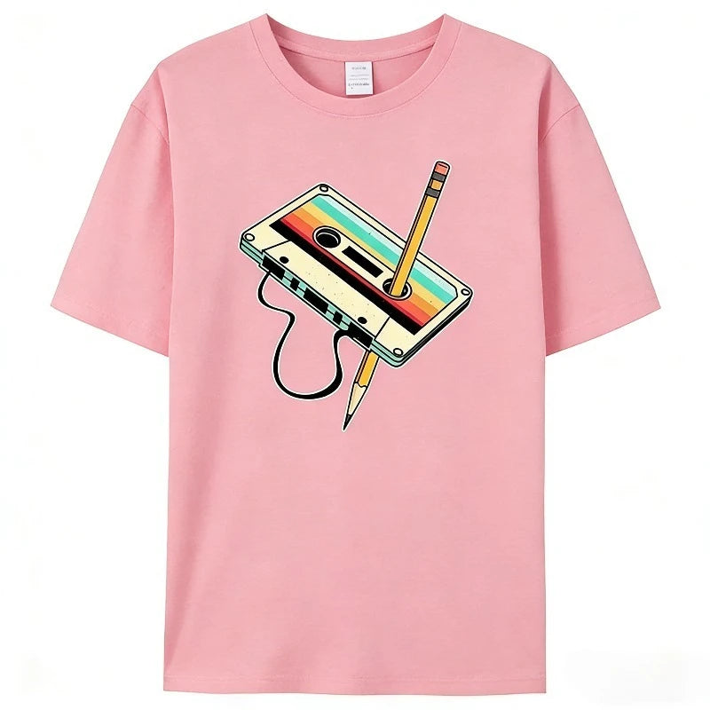 Pink Vintage graphic tee, styled outfit view