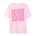 Pink Wavy letter print oversized graphic tee — lifestyle shot 6