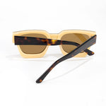 Square frame polarized sunglasses side profile view