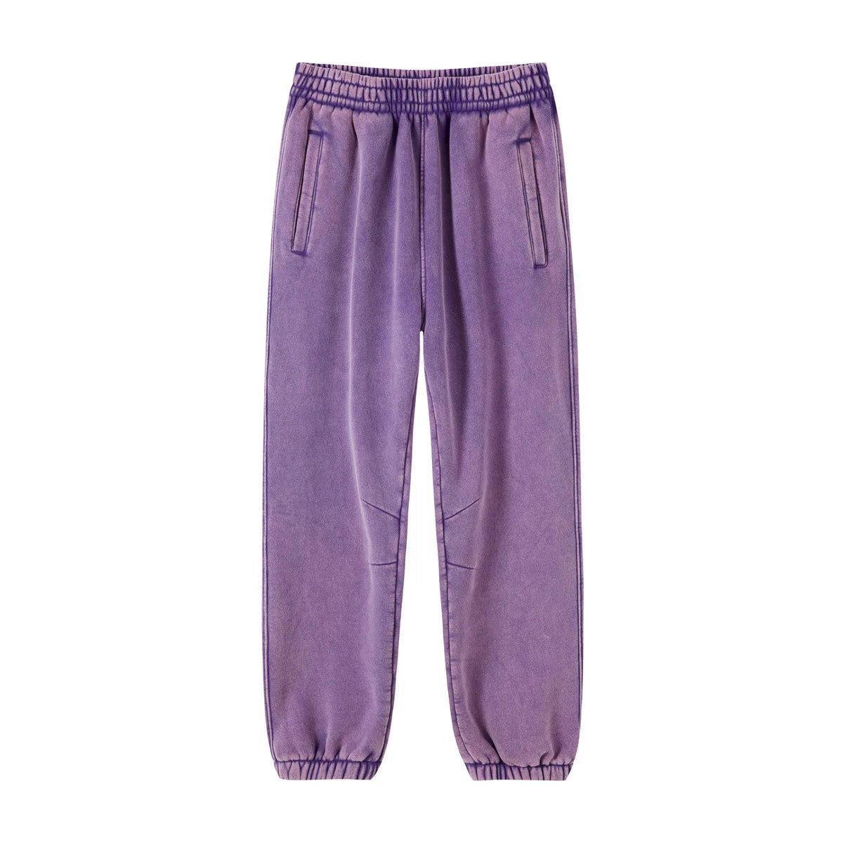 Purple Men's baggy washed fleece sweatpants — lifestyle shot 2