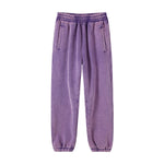 Purple Men's baggy washed fleece sweatpants — lifestyle shot 2