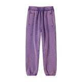 Purple Men's baggy washed fleece sweatpants — lifestyle shot 2