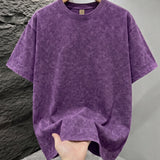 Purple Mineral washed oversized graphic tee, lifestyle shot 6