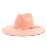 Wide Brim Suede Fedora Hat