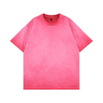 Red Loose fit gradient crew neck tee — lifestyle street style image