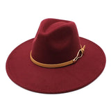 Red Wine Wide-brim fedora hat second colorway detail