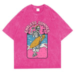 Rose Red Flat lay of Endless Summer Skeleton graphic tee — crew neck cotton t-shirt