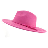 Wide Brim Suede Fedora Hat