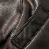 Women's Shearling Aviator Jacket - Brown Faux Leather