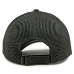 Short brim mesh snapback baseball cap, three-quarter angle view