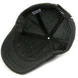 Short brim mesh snapback cap worn lifestyle shot