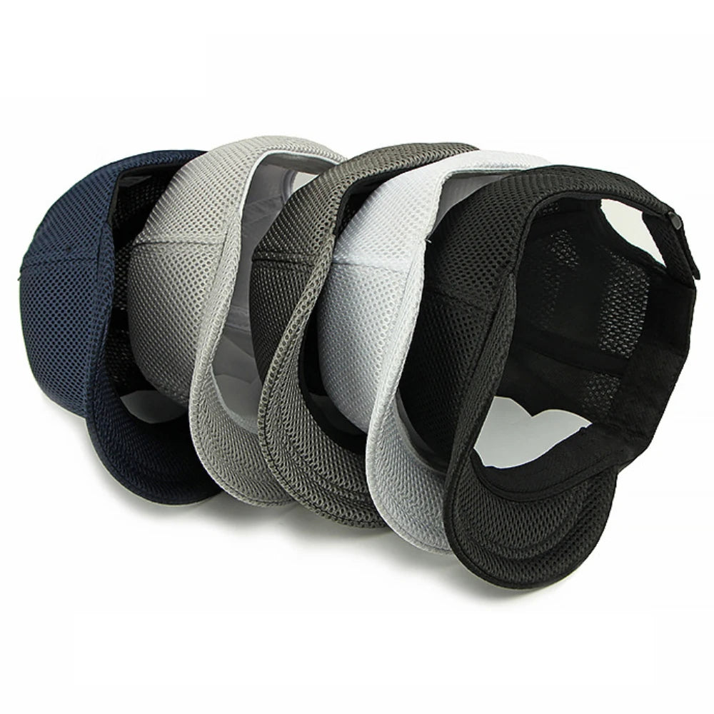 Short brim mesh snapback cap lifestyle shot, casual streetwear styling