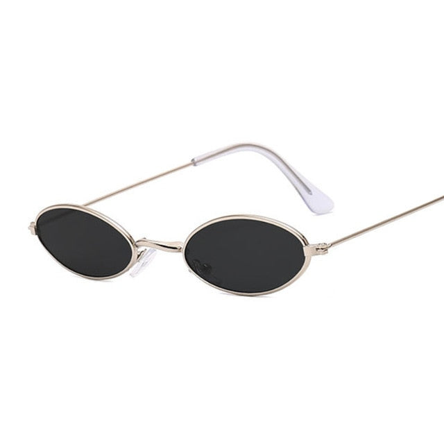 Retro small hot sale oval sunglasses