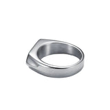 Unisex Square Signet Ring – Stainless Steel Flat Top Band
