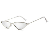 Silver-Silver Micro triangle sunglasses, lens detail
