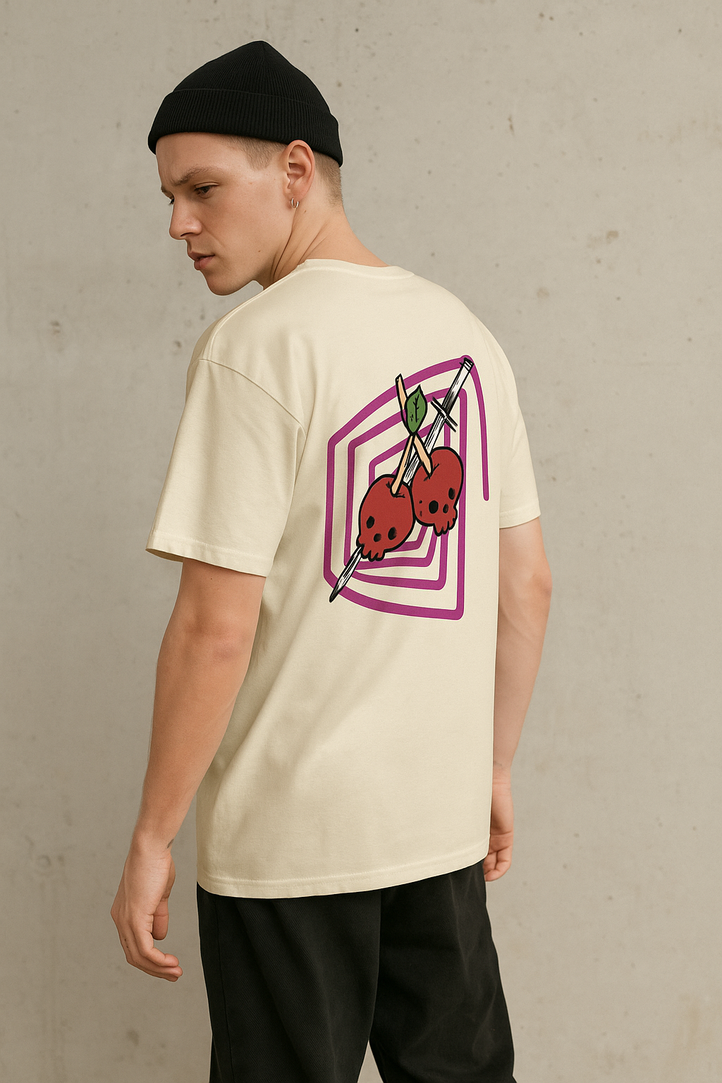 Skull Cherry Sword Graphic Tee