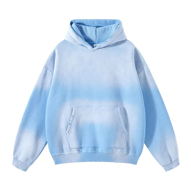 Gradient Dip-Dye Streetwear Hoodie