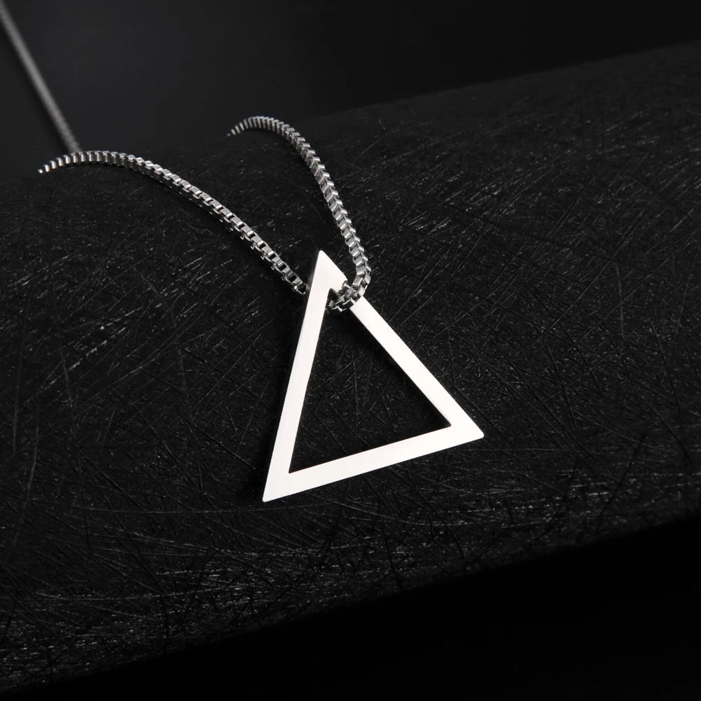 Sleek Triangle Pendant Necklace