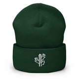 Spruce Cactus cuffed knit beanie, angled view