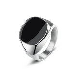 Sterling Silver Black Onyx Signet Ring