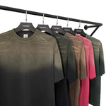 Sun-faded gradient oversized cotton tee — front view
