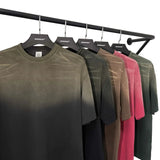 Sun-faded gradient oversized cotton tee — front view