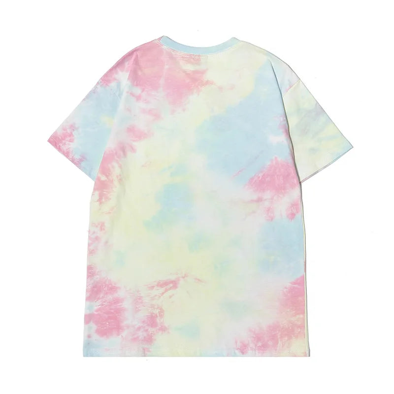 Tie-dye oversized t-shirt, side view