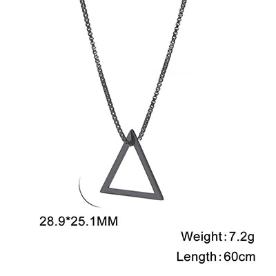 Sleek Triangle Pendant Necklace