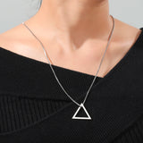 Sleek Triangle Pendant Necklace