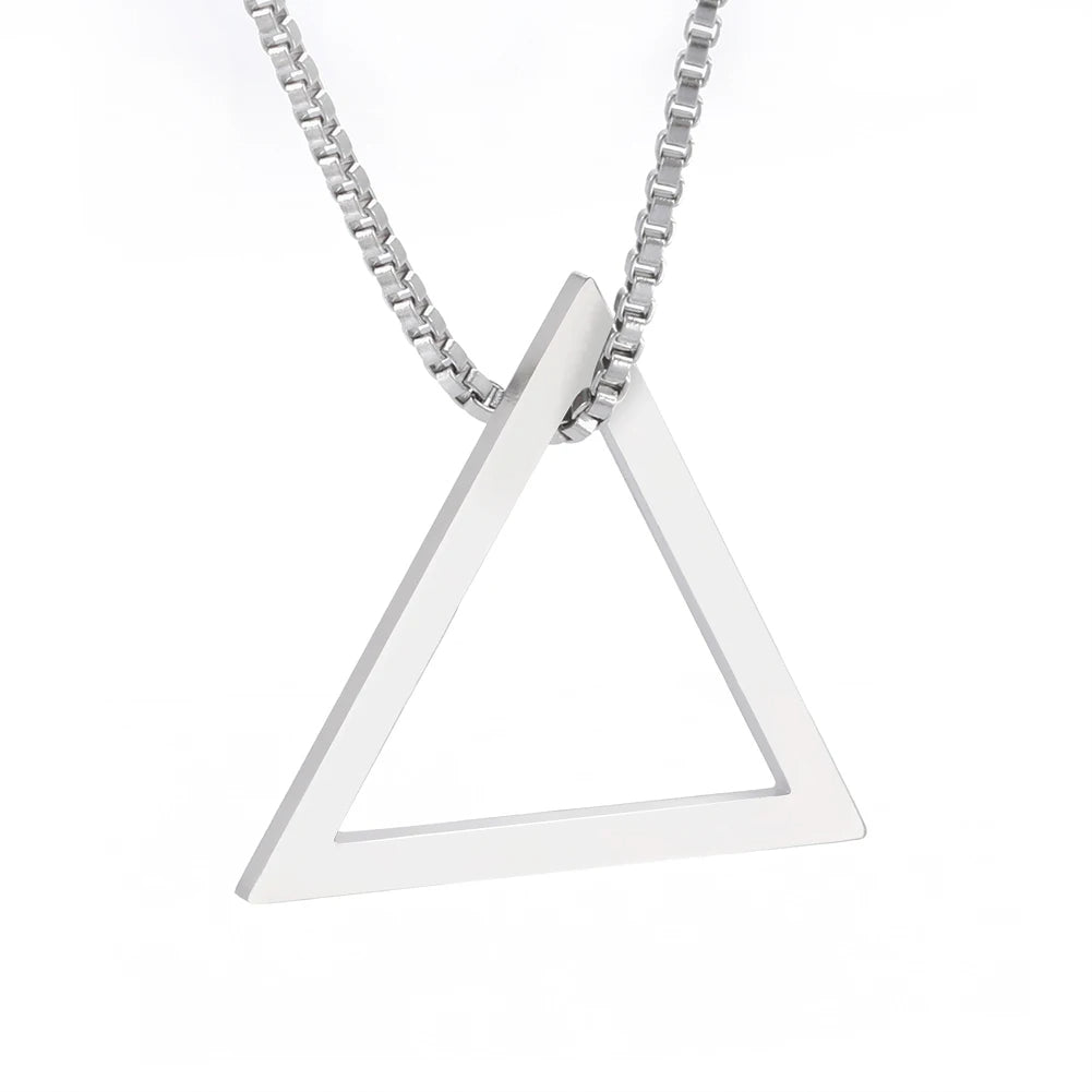 Sleek Triangle Pendant Necklace