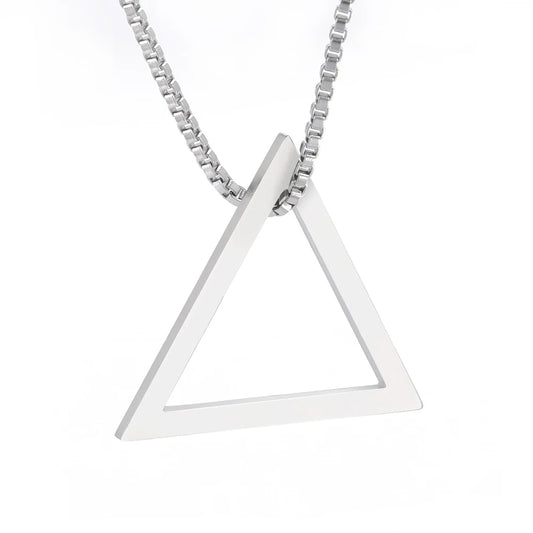 Sleek Triangle Pendant Necklace