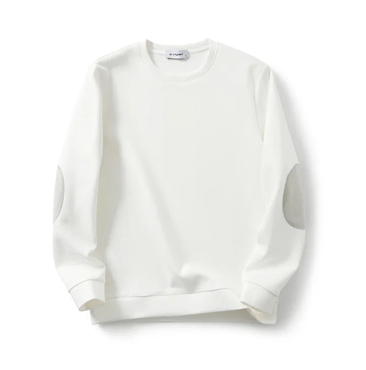 Minimalist Crewneck with Elbow Patches