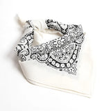 White Paisley bandana lifestyle shot
