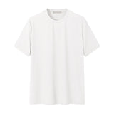 White Ribbed knit henley tee, flat lay
