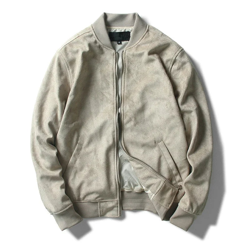 Classic Suede Bomber Jacket