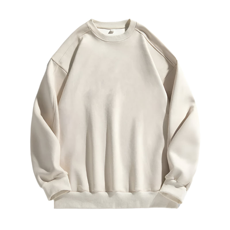 Soft Suede Streetwear Crewneck