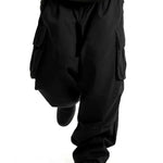 Wide-leg cargo pants, waist detail