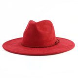 Wide Brim Suede Fedora Hat