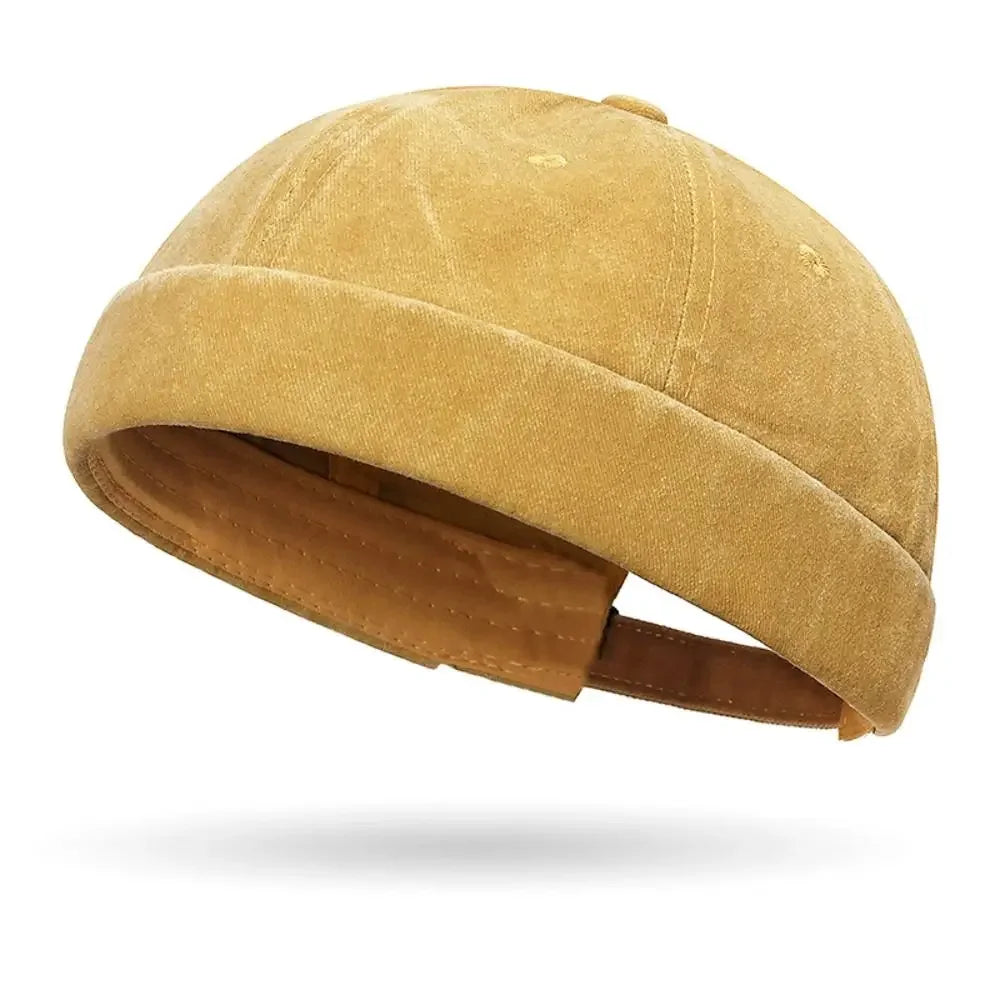 Yellow cap on a white background