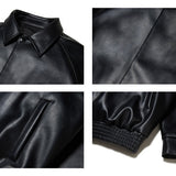 Black Oversized Leather Jacket