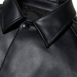 Black Oversized Leather Jacket