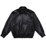 Black Oversized Leather Jacket