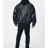 Black Oversized Leather Jacket